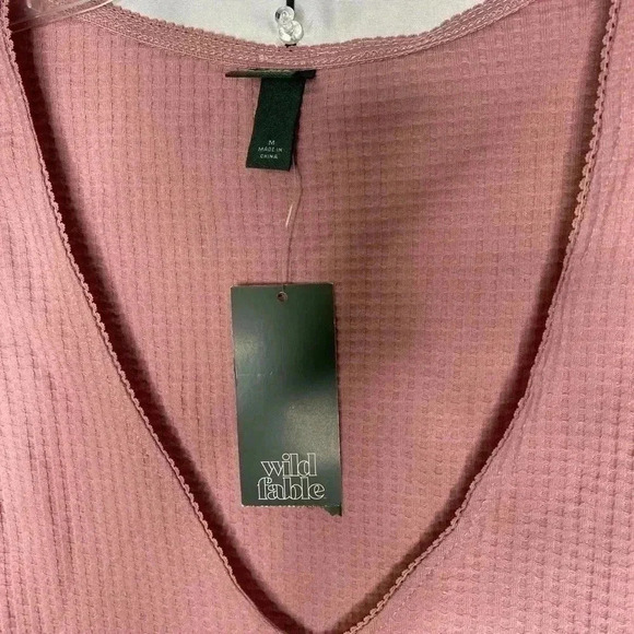 Wild Fable Waffle Tank Bodysuit  Mauve - Picture 3 of 5